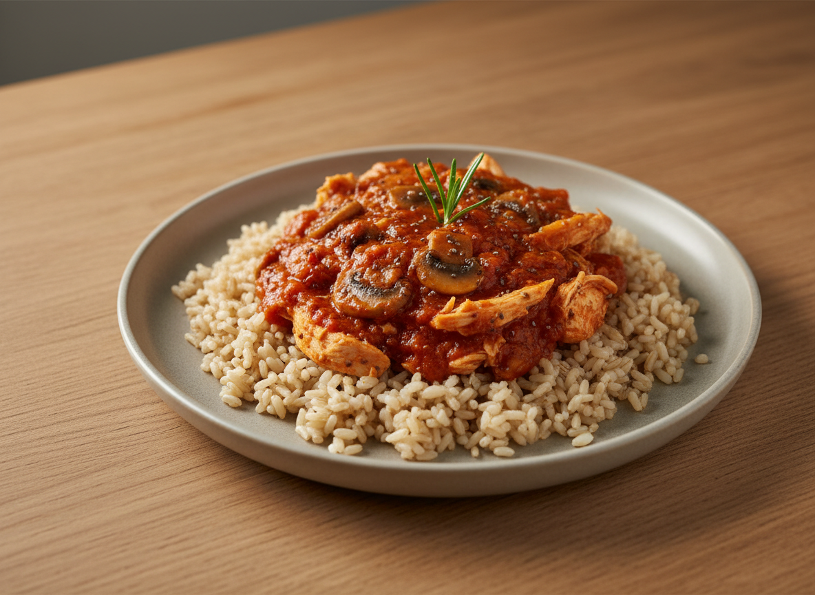 Aromatic Chicken, Mushroom & Tomato